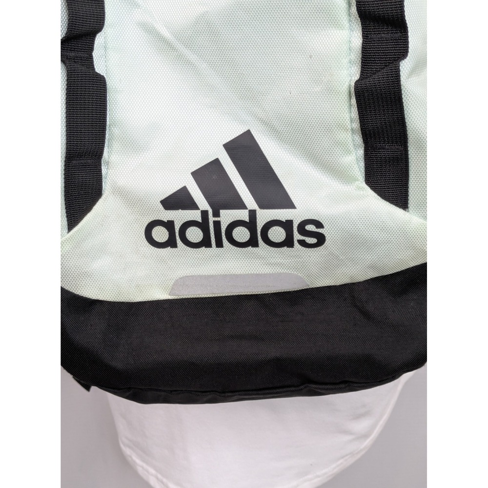 adidas Light Green Black Backpack Book Bag Laptop School Travel 20x15x6 - Picture 8 of 15